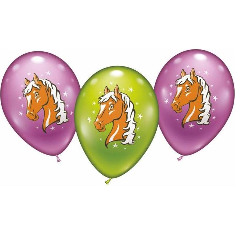 Karaloon Luftballons Pferde 6 Ballons mehrfarbig