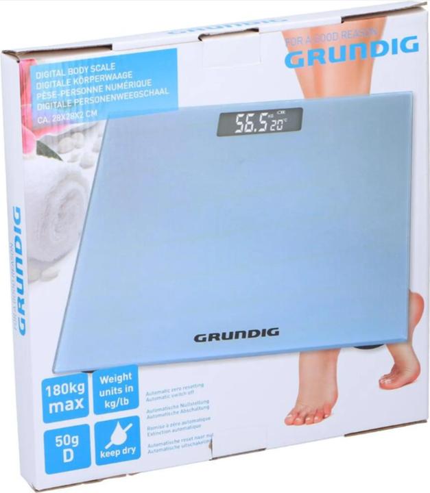 Immagine prodotto Grundig Scala del corpo argento 28x28x2,2cm (180 kg)