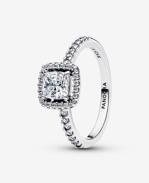 Produktbild Pandora Funkelnder Quadratischer Strahlenkranz Ring (48, 925 Silber)
