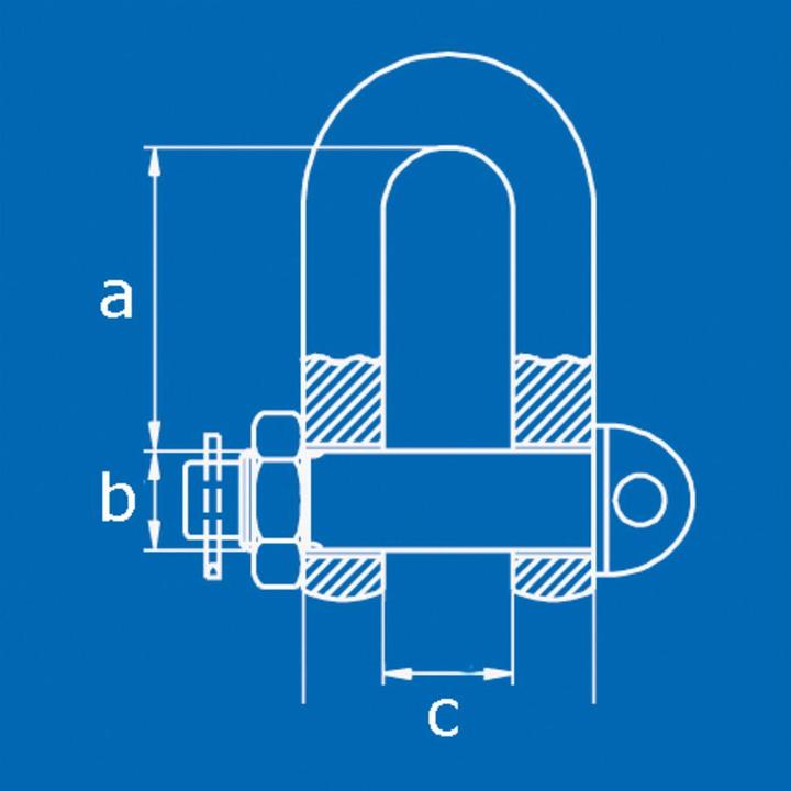Actual product image Dönges Shackle high strength similar to DIN 82101-C, 10 t