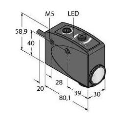 Turck Sensore Opto Sensor Scanner a luce angolare Sensore di marcatura a colori R58ACR1D (Misuratore), Modulo elettronico