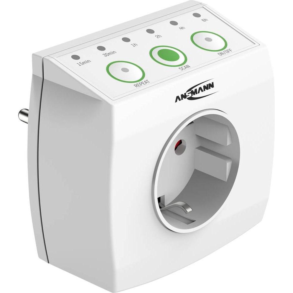 Ansmann, Timer, 1260-0010 Timer conto alla rovescia digitale 3680 W IP20 Funzione di conto alla rovescia