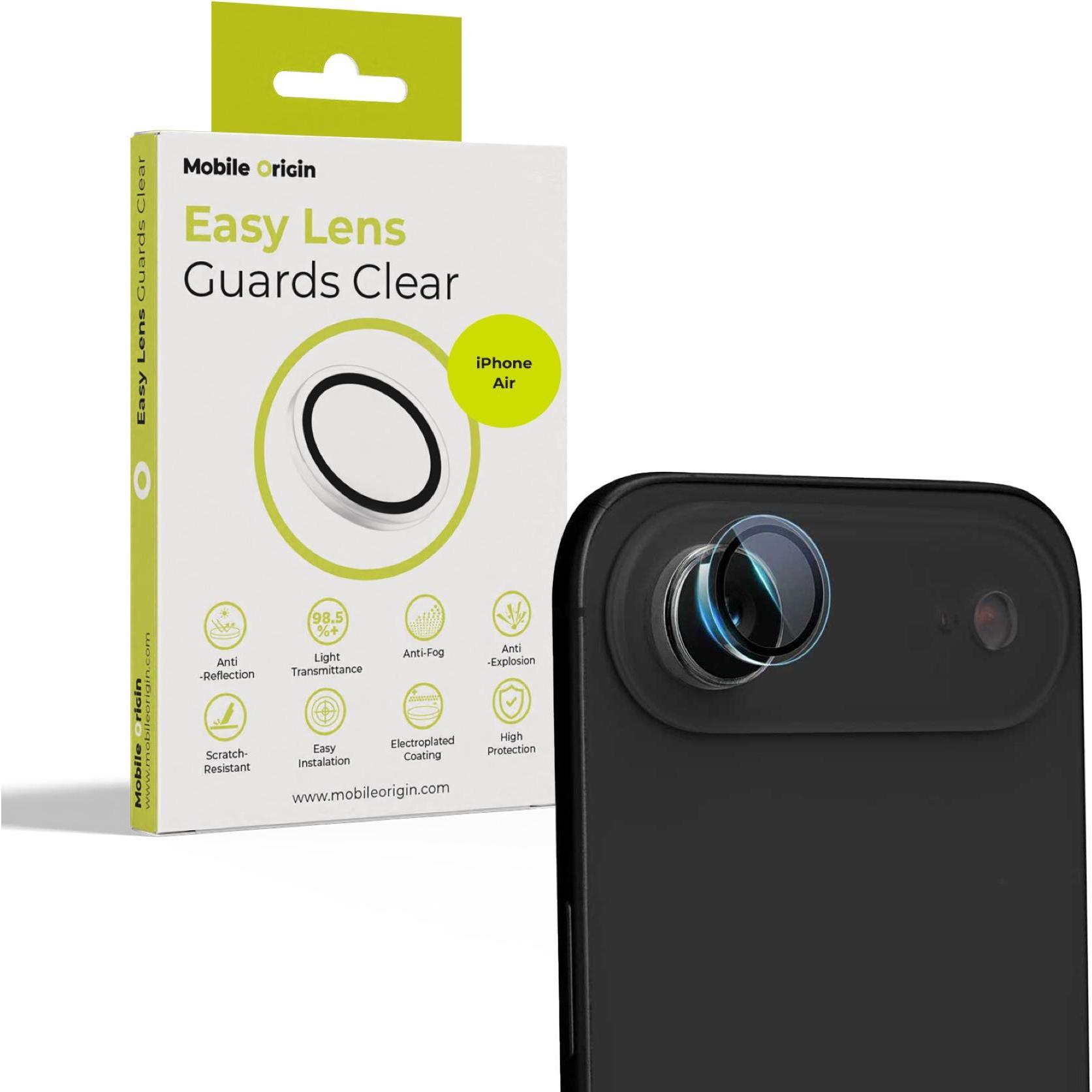 Mobile Origin Easy Lens Guards, clear - iPhone Air (Apple iPhone Air), Pellicola protettiva smartphone, Trasparente