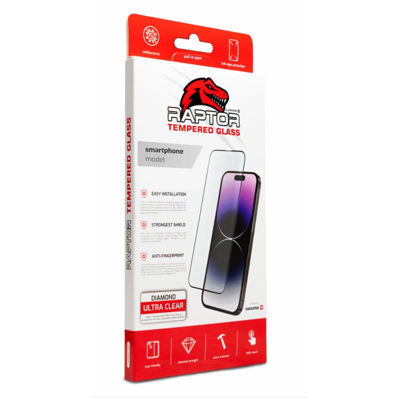Swissten Raptor Diamond Ultra Clear 3d Tempered Glass Apple Iphone 15 Plus Black (Apple iPhone 15 Plus), Smartphone Schu...