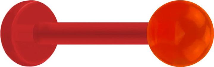Produktbild Star Piercing Micro Labret rot mit Kugel rot (ohne Messing, Acryl)
