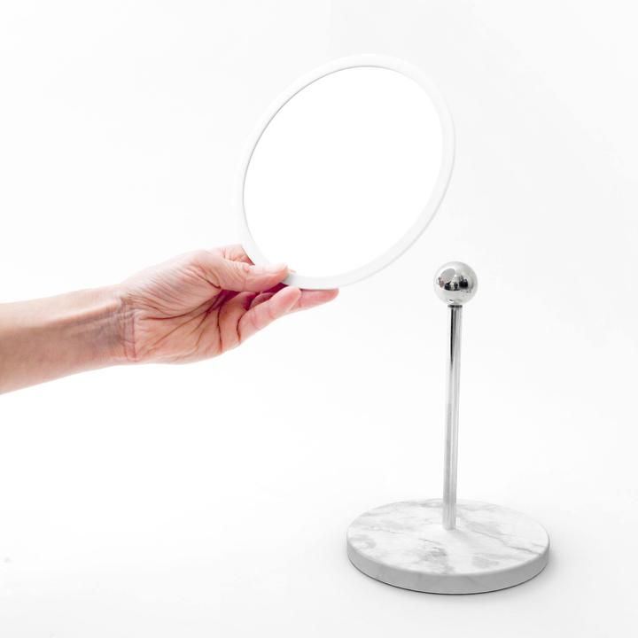 Actual product image Bosign AirMirror Marble Stand Cosmetic Mirror with 10x magnification
