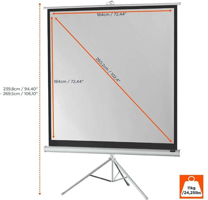 Produktbild Celexon Eco Stativ, White Edition, 1:1 (102.36", 1:1)