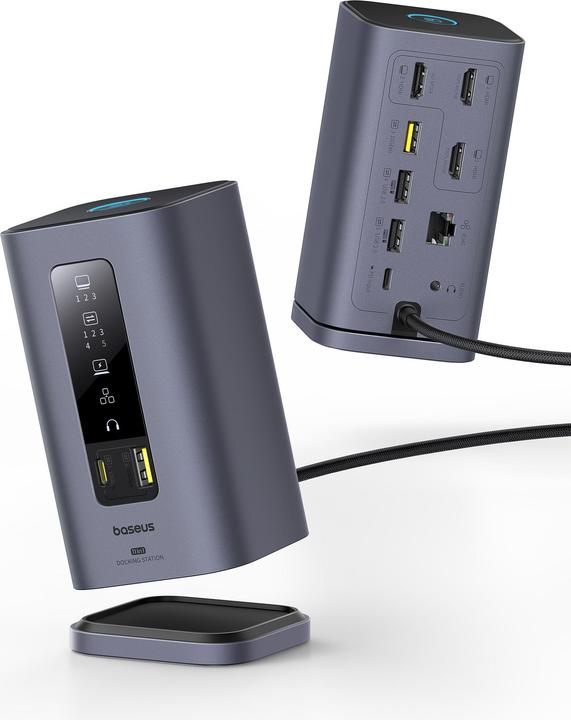 Actual product image Baseus Spacemate Series 11-in-1 (MAC) Docking Station, Grau (USB-C, 11 ports)