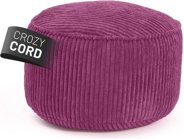 Image du produit Lumaland Hocker Pouf Cord 50 l, Weinrot, Tiefe: 45