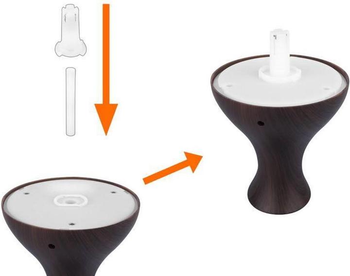 Actual product image Lasmex Air Humidifier LTC, 4 colors illuminated, 130ml, dark wood