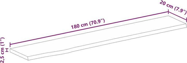 Image du produit vidaXL Tischplatte (180 x 20 cm)
