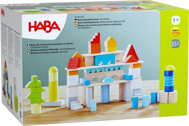 Haba Basic building blocks coloured set medium **
