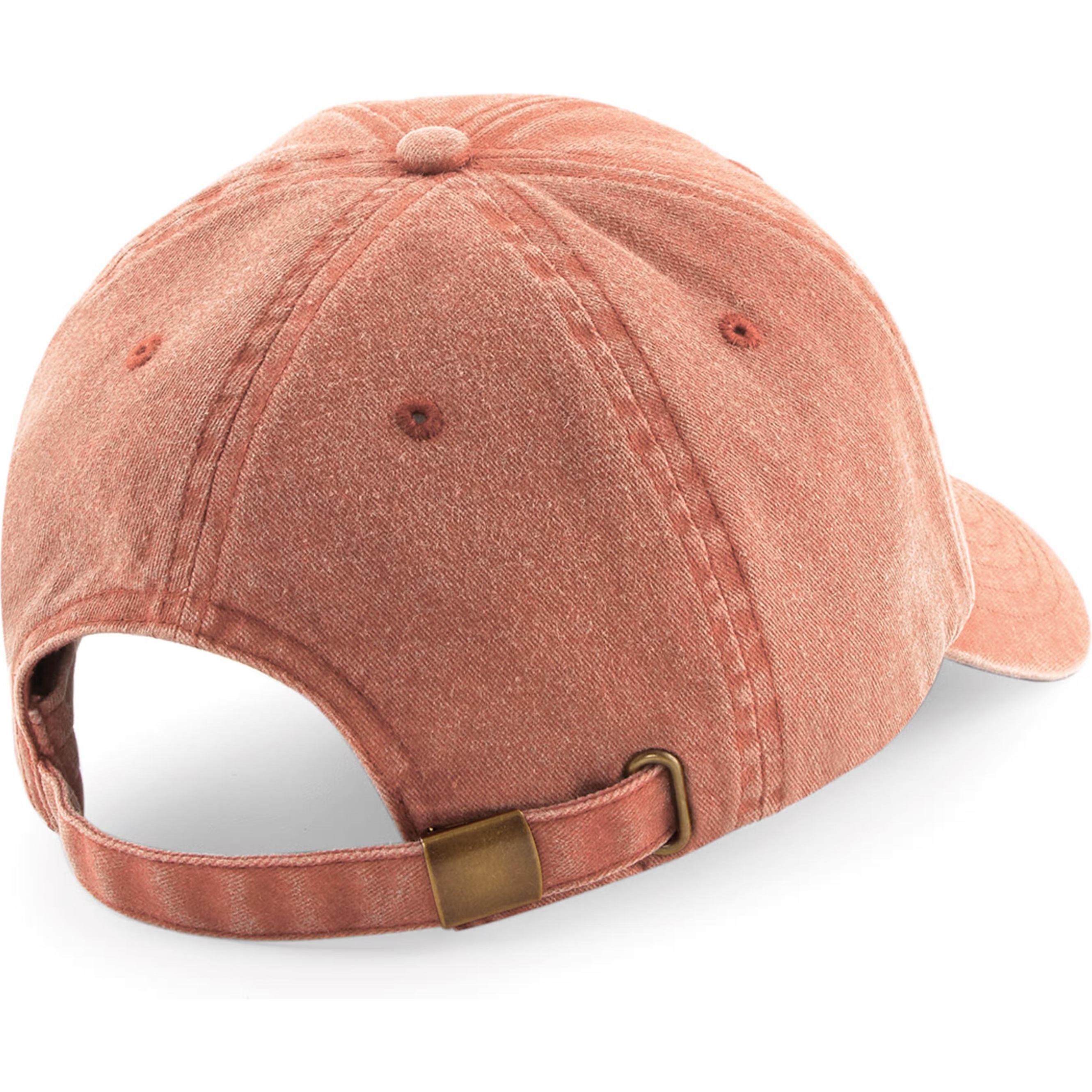 Beechfield, Cap, Vintage-Baseballkappe mit niedrigem Profil, Orange, (One Size)