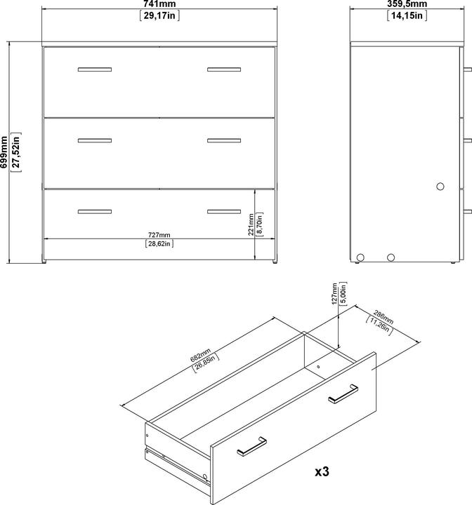 Image du produit Tvilum Space (74.10 x 35.95 x 69.90 cm)