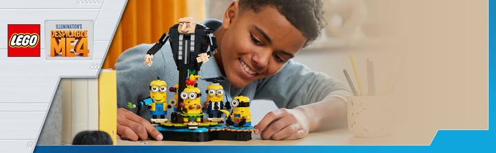 Actual product image LEGO Gru and the Minions made from bricks (75582, LEGO Minions)