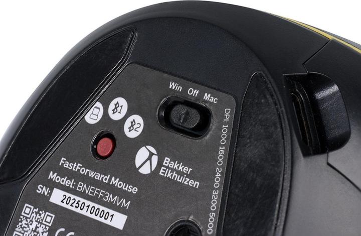 Actual product image Bakker Elkhuizen BakkerElkhuizen Maus FastForward 3-Mode Vertical Mouse retail (Cable, Wireless)