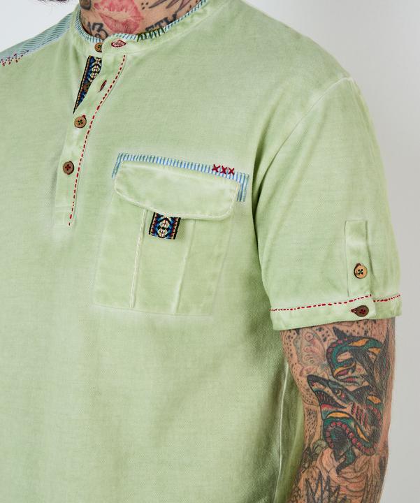 Actual product image Joe Browns Pique Aztec Trim Henley (XL)