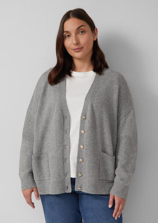 Produktbild s.Oliver Strickjacke Locker geschnittene Strickjacke mit dekorativen Knöpfen (52)