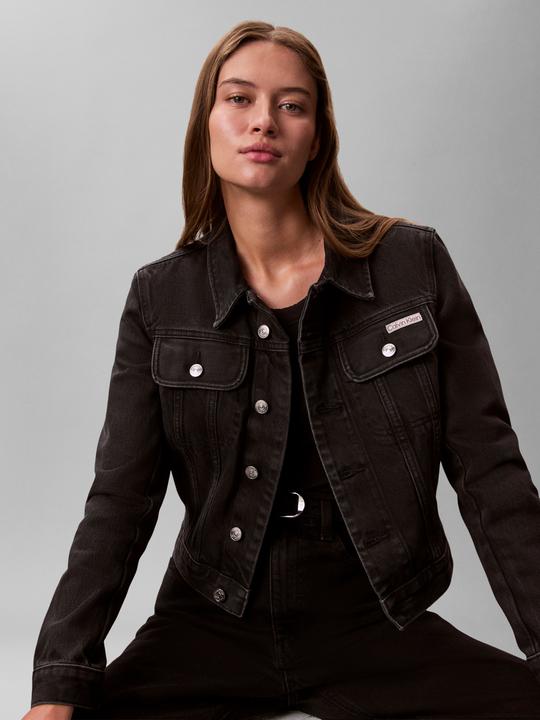 Actual product image Calvin Klein Black Cotton Women's Jacket (L)
