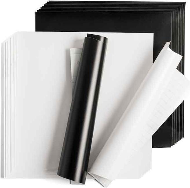 Actual product image Cricut Vinyl film starter set black / white 20 sheets