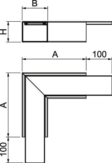 Actual product image OBO Bettermann Flat angle (3.60 cm)