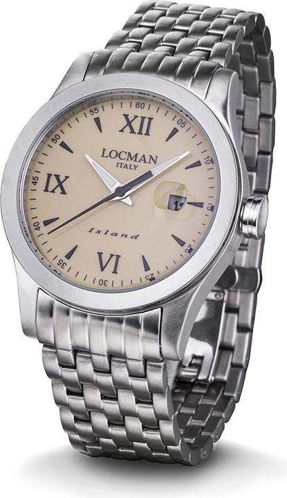Produktbild Locman Italy Herrenuhr Island beige Ref. 0614A04 (Analoguhr, 40 mm)