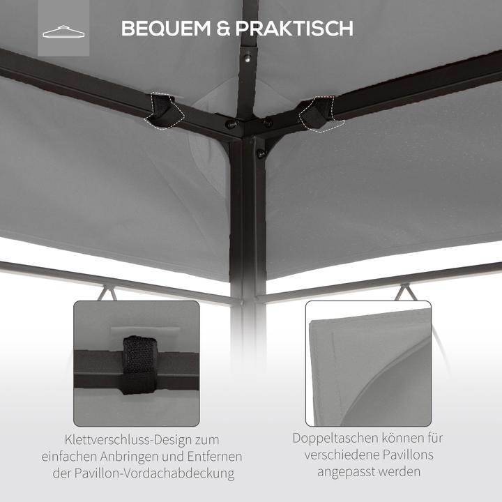 Produktbild Outsunny Pavillondach für 3 x 4 m Grundflächen (300 cm, 400 cm)