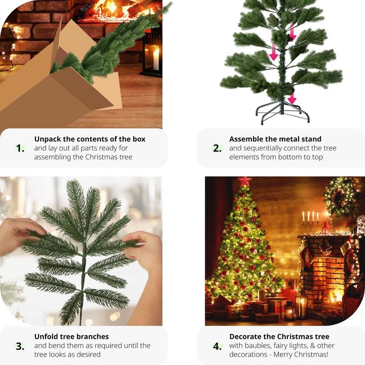 Produktbild tectake Künstlicher Weihnachtsbaum (140 cm)