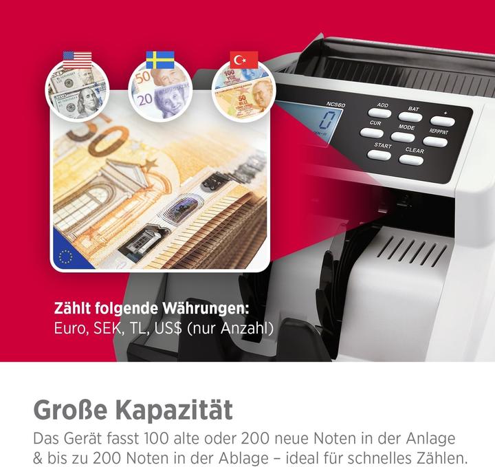 Actual product image Olympia NC 570 Banknote counter (Bill validator)