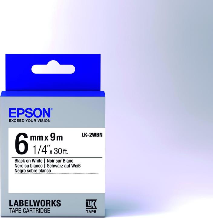 Productafbeelding Epson Labelcassette Lk-2wbn (0.60 cm, Zwart)