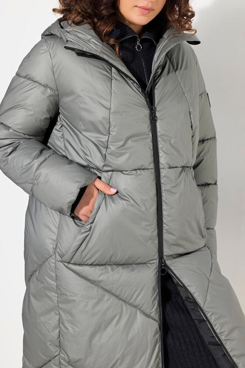 Image du produit Ulla Popken Manteau matelassé, capuche et cordon de serrage, poignets coupe-vent. Coupe évasée. (42, 44)
