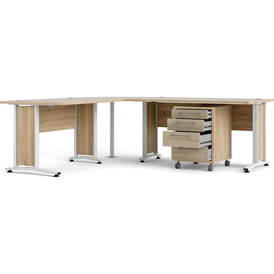 Ebuy24, Schreibtisch, Schreibtisch Prisme (75 x 230 x 200 cm)