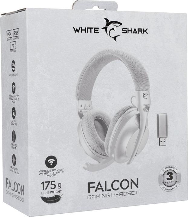 Actual product image White Shark Shark WGH-2441 Falcon White/Grey (Cable, Wireless)