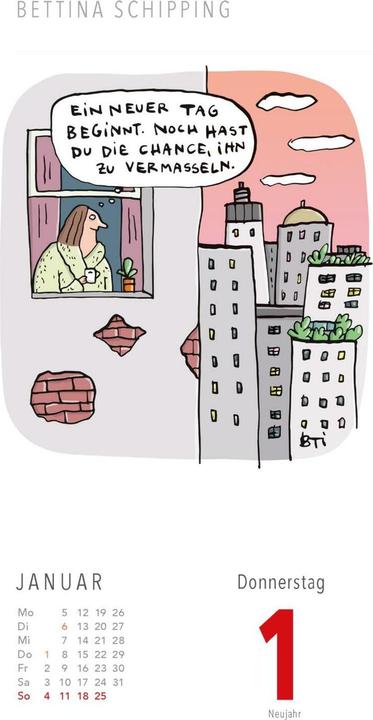 Actual product image Fiese Bilder Cartoons für jeden Tag 2026: Tagesabreisskalender