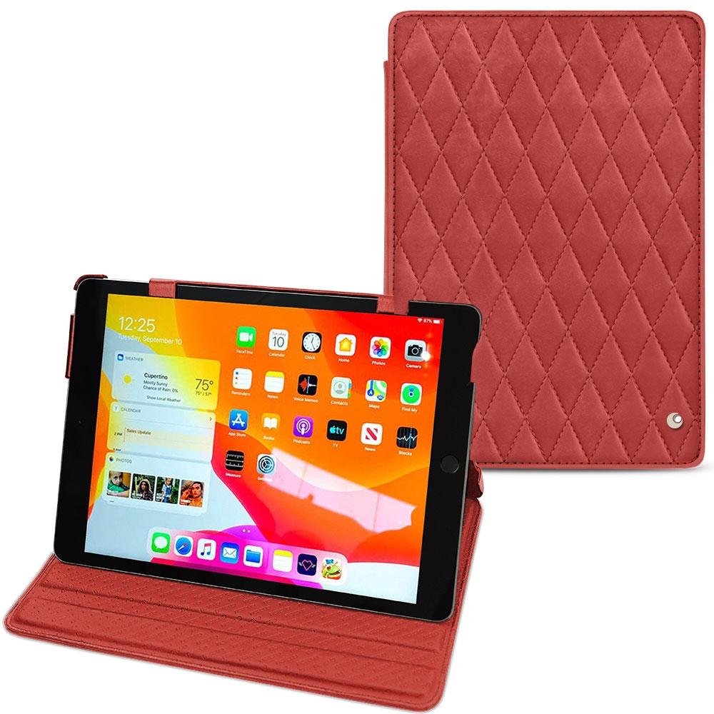 Noreve Lederschutzhülle horizontal (iPad 10.2 2019), Tablet Hülle, Rot