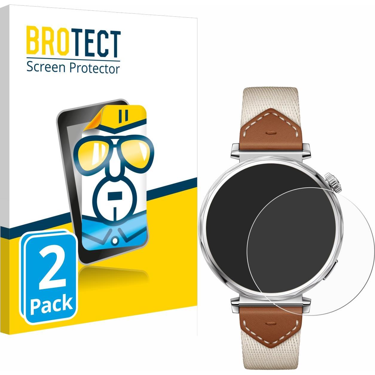 BROTECT Schutzfolie Displayschutz Displayschutzfolie Folie Klar Transparent, Smartwatch Schutzfolie, Transparent