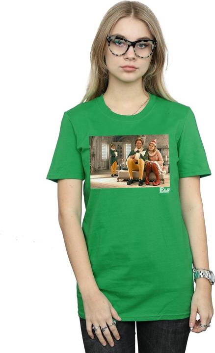Actual product image Elf Womens/Ladies Family Shot Cotton Boyfriend T-Shirt (XL)
