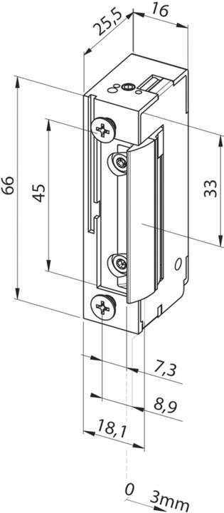 Produktbild effeff Elektro-Türöffner 118 FRR FaFix mit Radiusfalle (Indoor)