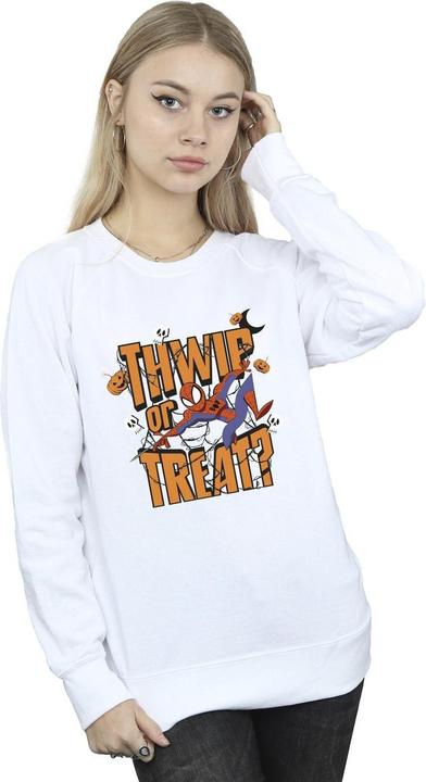Actual product image Womens/Ladies Spider-Man Thwip Or Treat Sweatshirt (L)