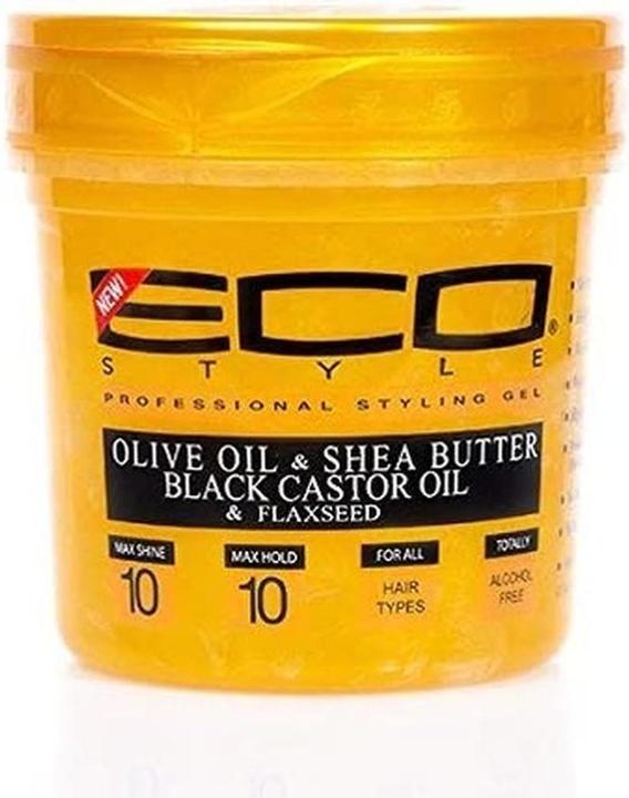 Eco Style Gold Olivenöl Sheabutter Schwarzes Rizinusöl Leinsamen 32oz (32 ml)