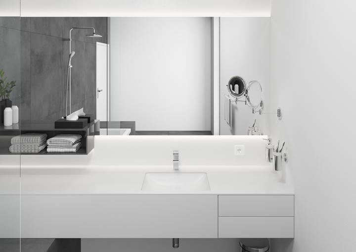 Produktbild hansgrohe Vernis Shape Einhebel-Waschtischarmatur 100 mit isolierter Wasserführung ohne Ablaufgarnitur