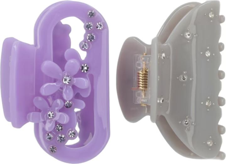 Immagine prodotto Trisa Fashion Set Haarklammern mit Strass Rosa-Grün 2 Stk. (2 pz.)