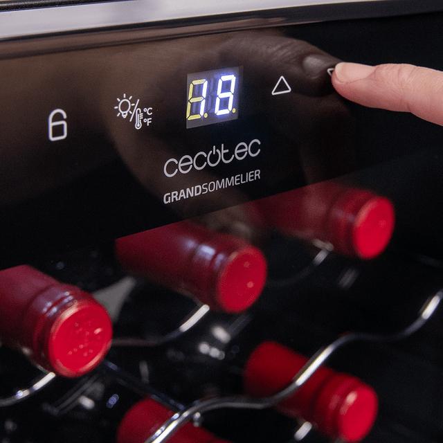 Actual product image Cecotec VINOTECA BOLERO 34030 NEGRA 34 BOTELLAS REGULABLE