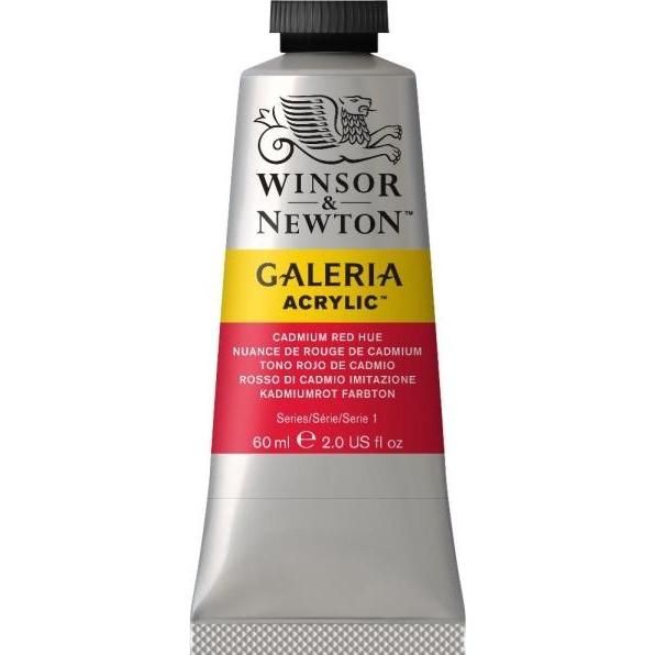 Winsor & Newton, Colore + Vernice per fai da te, Galeria Acrylic 60Ml Cad Red Hue 095 (60 ml)