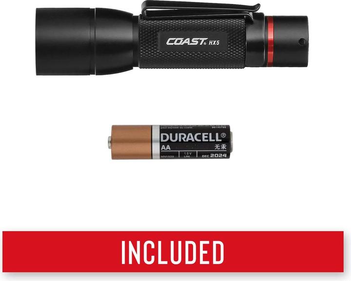 Produktbild Coast HX5 Taschenlampe mit Einhandfokus 410 Lumen (10.40 cm, 168.18 lm)