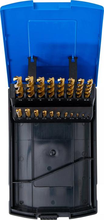 Actual product image BGS Twist Drill HSS G titanium nitrated 1 - 10 mm 19 pcs.