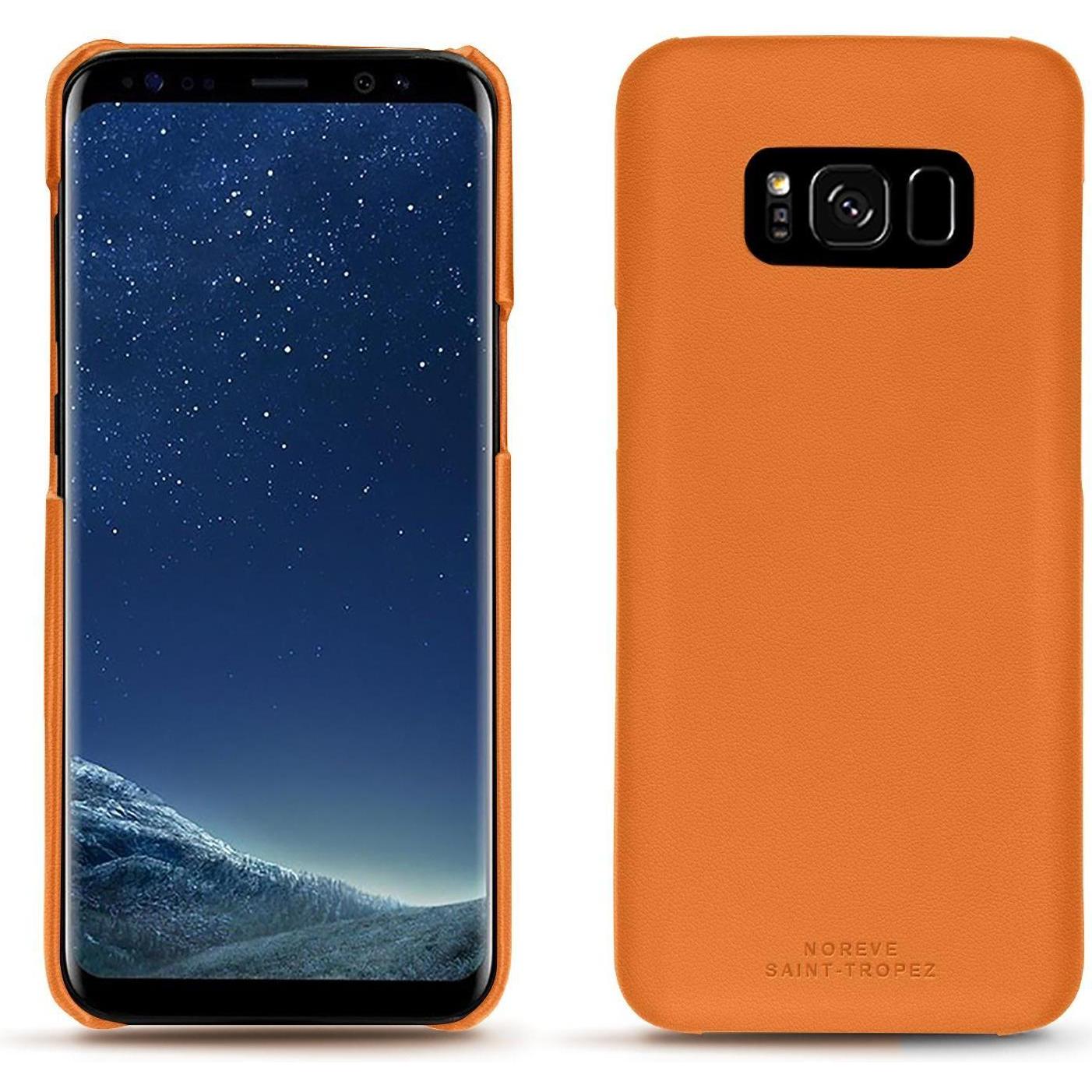 Noreve Lederschutzhülle (Samsung Galaxy S8), Smartphone Hülle, Orange