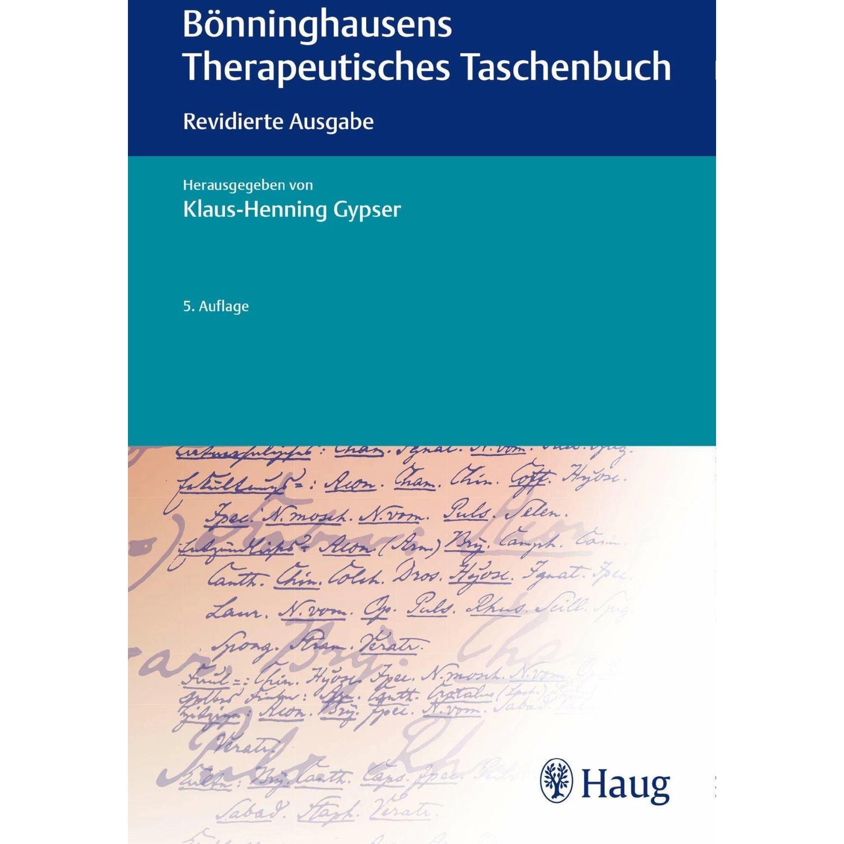 Bönninghausens Therapeutisches Taschenbuch, Fachbücher von Klaus-Henning Gypser