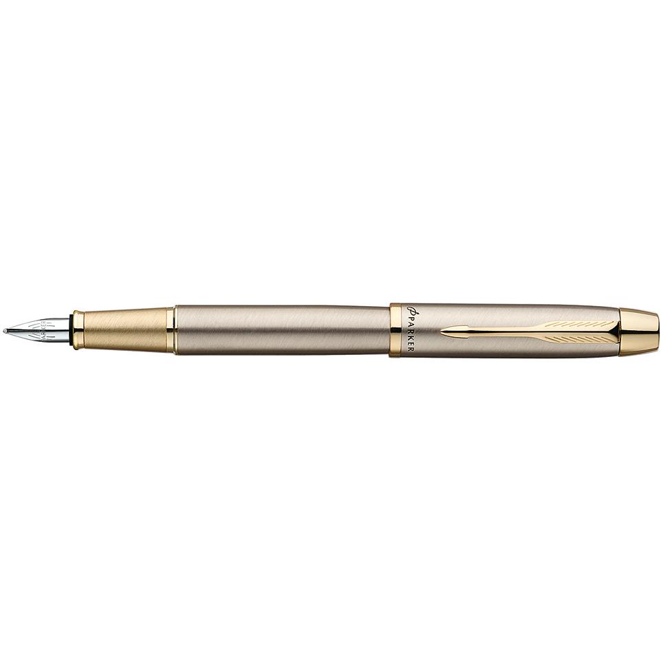 Thumbnail - Parker Pen, Schreibstifte, IM Brushed Metal G.C. (Gold, Silber, 1 x)