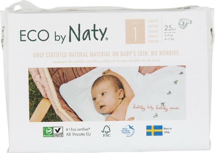 Produktbild Naty Biowindel (Gr. 1, Tragepack, 25 Stk.)